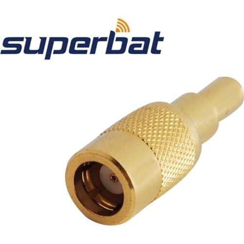 Superbat 10pcs SMB Jack Straight Crimp Attachment RF Coaxial Connector for Cable RG316 RG174 75 Ohm