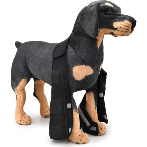 Reflective Dog Knee Brace Adjustable Pet Knee Pads For Front Legs Wrap Injury Recover Legs Dog Protector Support Prevent Licking