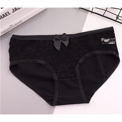 New Arrived 4Pcs/Lot Girl Panties Underwear Lace Briefs Cotton Lingerie Soft Comfortable Bowknot Cartoon Panty Wholesale T5309-4