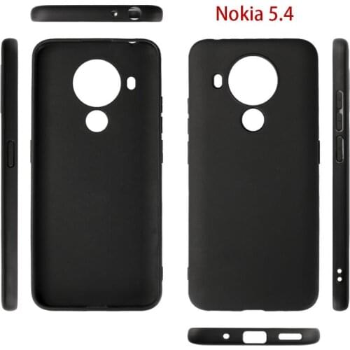 Ultra thin Matte Phone Case For Nokia 5.4 Soft TPU Case Nokia 5.4 black color Phone back Cover