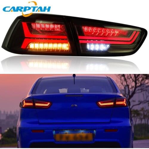 Car Styling Tail Lights Taillight For Mitsubishi Lancer 10 EVO x Rear Lamp DRL + Dynamic Turn Signal + Reverse + Brake LED Light