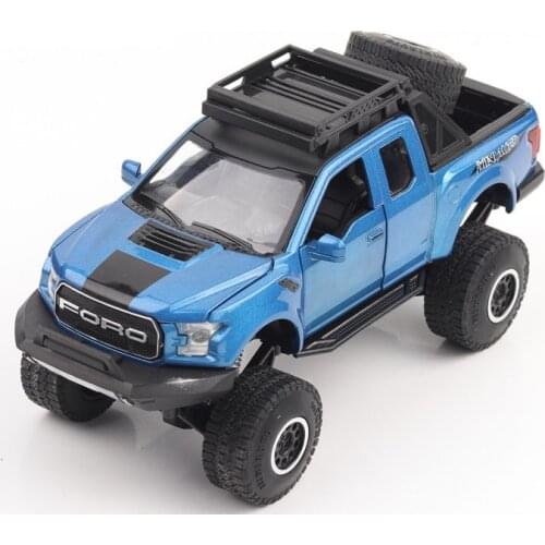 1:32 kids toys Ford raptor big foot F150 Pickup truck metal toy cars model for children music car gifts Flashing boys