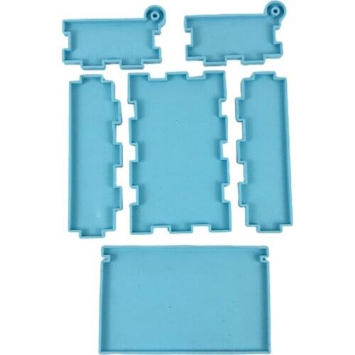 1 Set Domino Storage Box Epoxy Resin Mold DIY Crafts Casting Tools Container Silicone Mould