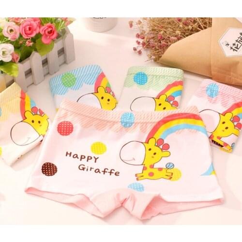 12Pcs/Lot Girls Underwear Childrens Cotton Boxers Kids Shorts Panites Baby Girl Clothes for 2-10 Years