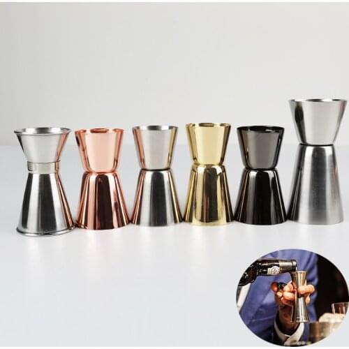 IYouNice 1pcs Stainless Steel Slim Double Jigger Cocktail Measuring Jigger Liquor Mearing Cup Measuring Tool Bar