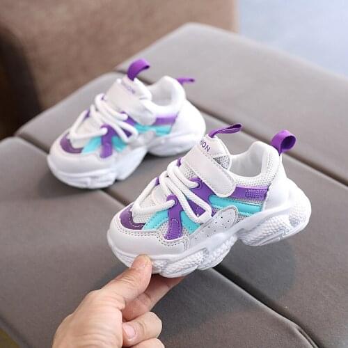 2021 Autumn Baby Girls Boys Casual Shoes Soft Bottom Non-slip Breathable Outdoor Fashion for Kids Sneakers Children Sports Shoes