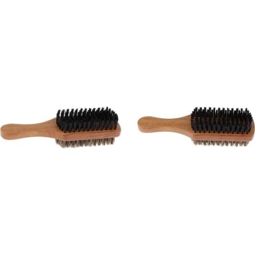 2x Hair Beard Brush For Men Facial Care Hair Grooming Comb For Mustache Styling