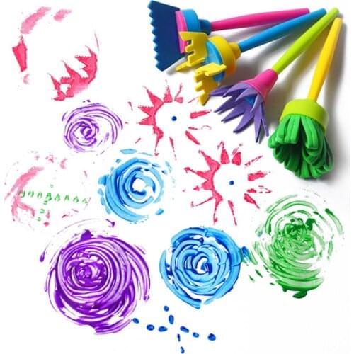 4Pcs Kids Children Early Learning Painting Mini Art Drawing Toys Paint Art Brush Pen DIY Crafts Drawing Tools Set DIY Gift