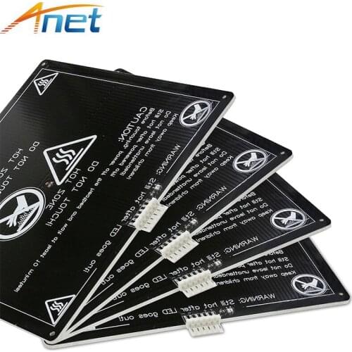 Anet A6 A8 MK3 12V Heatbed Hotbed Aluminum 220mm*220mm*3mm Upgraded from MK2B & MK2A for Mendel RepRap i3 3D Printer Hot-bed