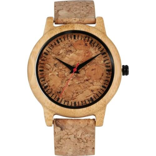 Men Women Wood Quartz Watch Handmade Bamboo Case Dial Watches Soft Wooden Band Lightweight Wristwatches Couples Gifts Reloj