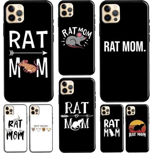 Rat Mom Silicone Case For iPhone XR X XS Max 5S 6S 7 8 Plus SE 2020 11 12 Pro Max Phone Cover