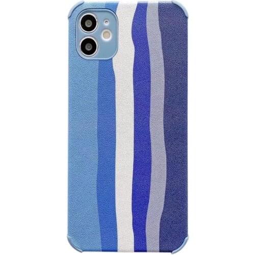 Candy Color Rainbow Pattern Case for iPhone 12 Pro Max Back Phone Cover for 12 Mini 11Pro Max X XS XR 8 7 Plus SE 2020 Capa
