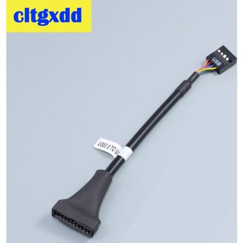 Cltgxdd 19/20 Pin USB 3.0 Female To 9 Pin USB 2.0 Male Motherboard Header Socket Adapter Cord Cable