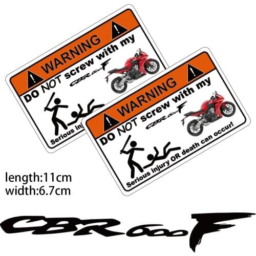 KODASKIN Motorcycle Cheap Creative Warning Sticker Decal for Honda CBR600F