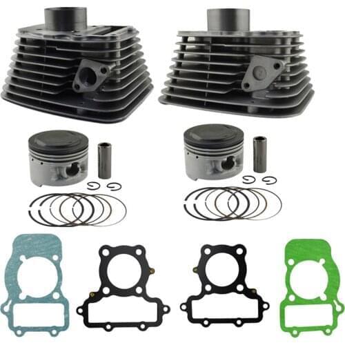 Motorcycle Engine Parts For YAMAHA XV250 XV 250 Front & Rear Air Cylinder Block & Piston Kit & Cylinder Head Gasket