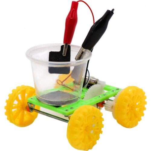 Kids DIY Saltwater Power Car Model Scientific Experiment Kit Educational Toys DIY learning toys construct robot car great gifts