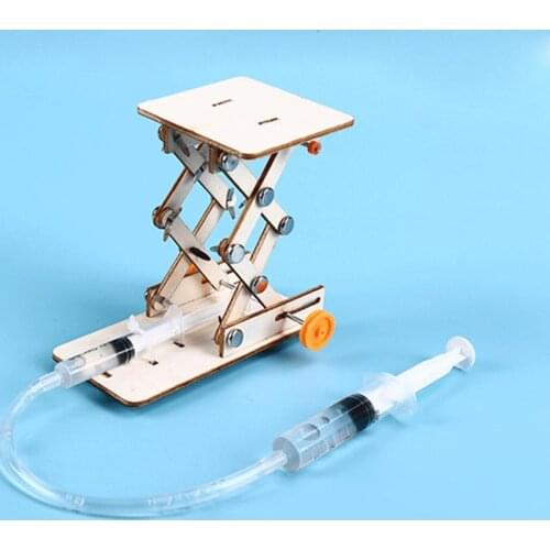 Kids DIY Science Toys Scientific Experiment Kit Hydraulic Lift Table Educational Model Physics School STEM Projects