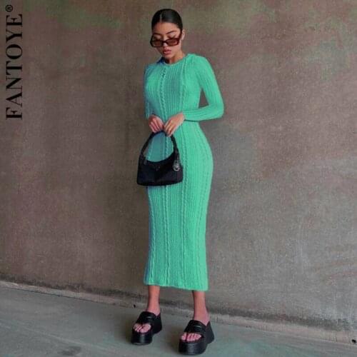 Модные вязаные платья FANTOYE China At AliExpress