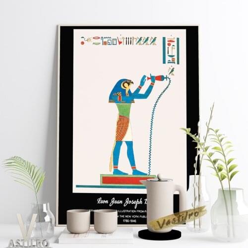 Leon Jean Joseph Dubois Exhibition Museum Poster Hermes Trismegistus Illustration From Pantheon Egyptien Art Prints Wall Decor