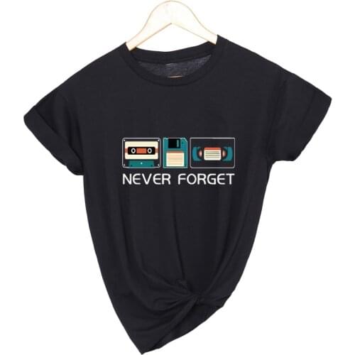 Music tapes Printing Girls O-Neck Casual Tops Plus Size Thin Style T-Shirt Womens Summer Oversize Loose Tees Kids Short Sleeve