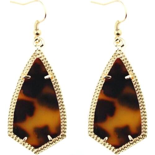 GET IT GIRL 16 Colors Brand Classic Suspended Kite Design Gold Frame Arrow Hook Earrings Women Fashion Boutique Modern Jewelry