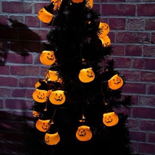 Halloween Pumpkin String Lights Lamp DIY Hanging Horror Halloween Skull Head Festival Decoration Home Party Light LED Lamp Prop