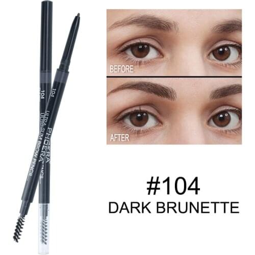 PHOERA 5 Color Eyebrow Pen Natural Double Ended Waterproof Long Lasting Eyebrow Pencil with Brush Profissional No Blooming TSLM2
