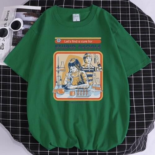 A Cure for Stupid Peopleprint mens T-shirts harajuku new summer Tshirt Travering o-neck Short sleeved Home fit mens tshirt