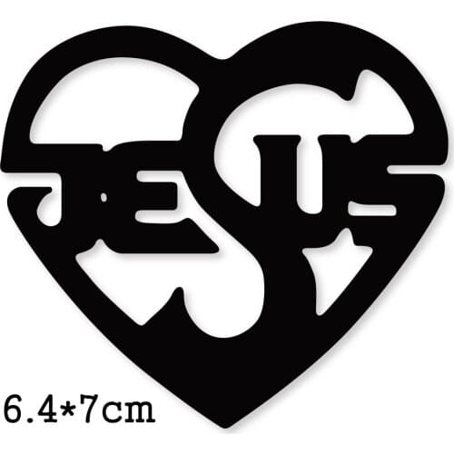 Metal Cutting Dies heart frame love Jesus 2020 Crafts Stencil For DIY Scrapbooking Paper/photo Cards Embossing Die