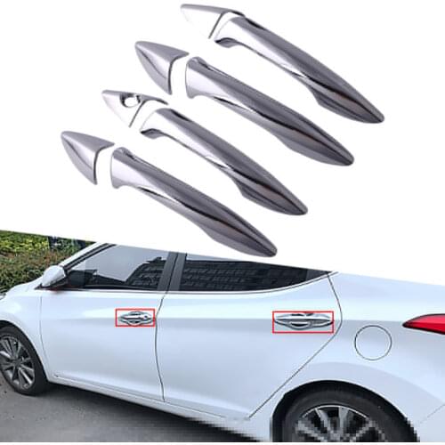Car Door Handle Bar Frame Trim Cover Kit Fit For Hyundai Elantra 2011 2012 2013 2014 2015 Left Hand Drive Only