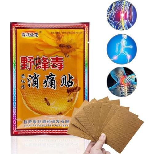 8pcs/bag Bee Venom Balm Joint Pain Patch Neck Back Body Massage Relaxation Pain Killer Body Relax Plaster Chinese Medicine
