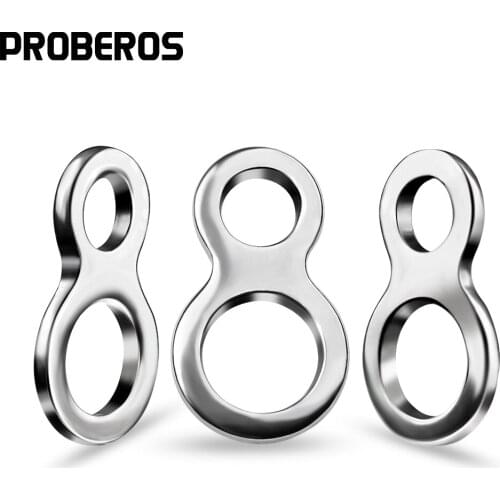PROBEROS 50Pcs Heavy Fishing Double 8 Solid Ring 400-600LBS Swivel Trolling Connector Jig Assist Hook 304 Stainless Steel Tackl