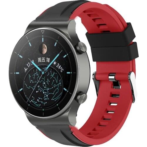 22MM Silicone Strap For Huawei Watch GT 2 Pro/GT 2 46MM Honor GS Pro Smart Bands Bracelet For TicWatch Pro 2020 Wristband Correa