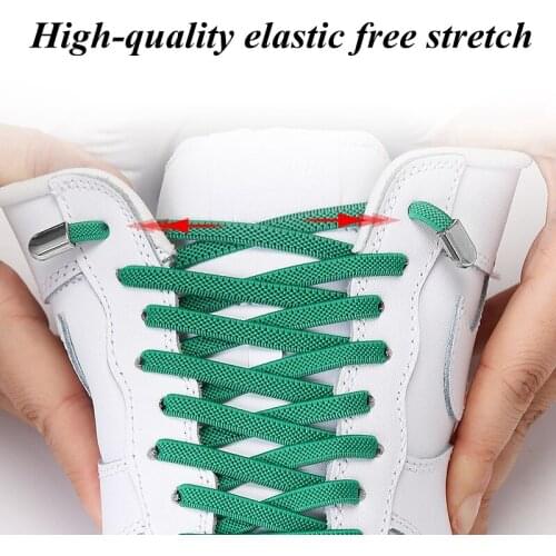 1 pair No tie shoelaces Flat net weave Elastic shoelace Suitable for all shoes sneakers Child adult Lazy laces Shoe accessories