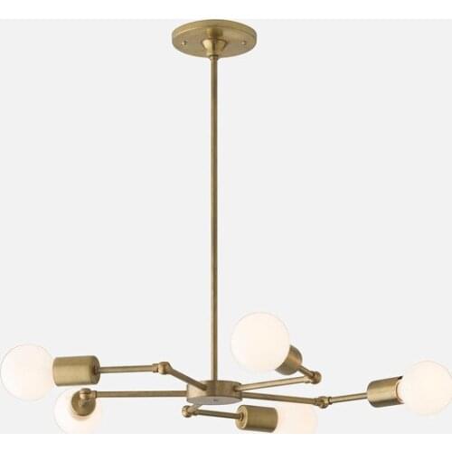 Nordic American minimalist chandelier individual chandelier art iron meal chandelier led geometric line Chandelier