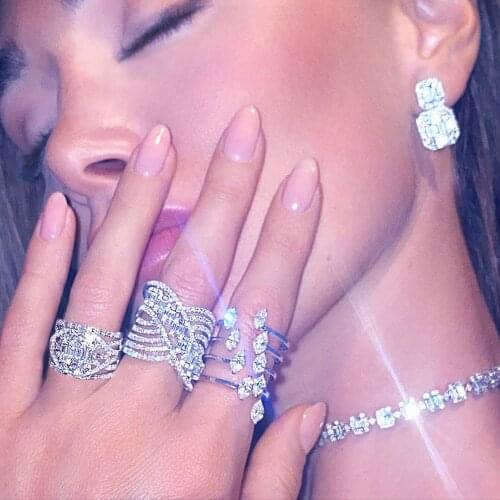 Sparking bling heart and arrow cz cubic zirconia wedding engagement band bridal gift earring