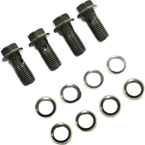 Universal Motorcycle Parts Motor Oil Cooler Adapter Fittings Screw Brake M8/M10 Screws With Gasket Oil Cooler Line Bolts Screws