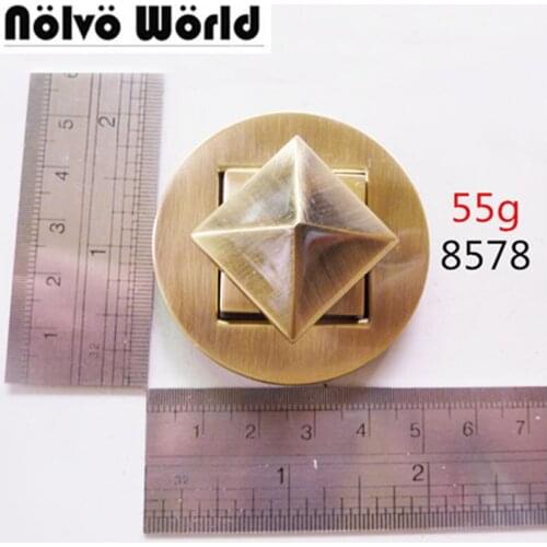 10pcs Purse locks closures round shape brush antique brass handbag round vintage turn twist lock