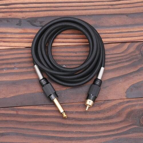 1pcs 2019 new hot 1.8m RCA tattoo machine terface cable Clip Cord Switch Hook Line For Conversion kit Power Supply Free Shipping