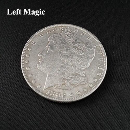 1PC Cupronickel Morgan Coin Magic Tricks Magician Close Up Street Gimmick Props Illusion Accessories Funny Coin Magia