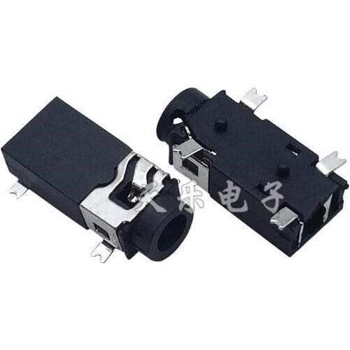 10Pcs High Quality 2.5mm Headphone Socket / Audio Socket PJ234 SMT 4PIN PJ-234 4P 2.5 Headphone Female Socket