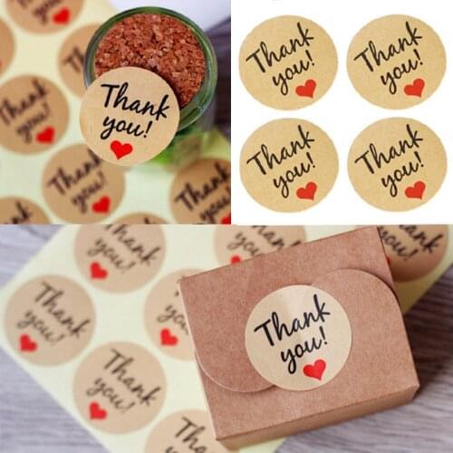 120 Pcs Thank You Sticker Labels Seals Craft Wedding Party Favours Envelope Card Package Seal paste sticker Tag Hot Wholesale