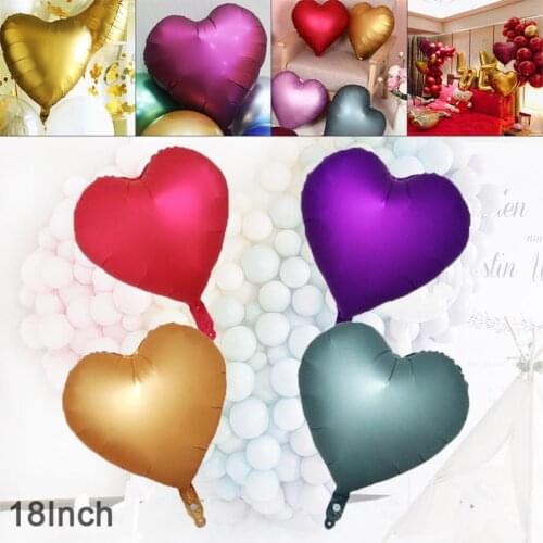 18 Inch 4 Color Aluminum Film Heart-shaped Balloon Birthday Party Decoration