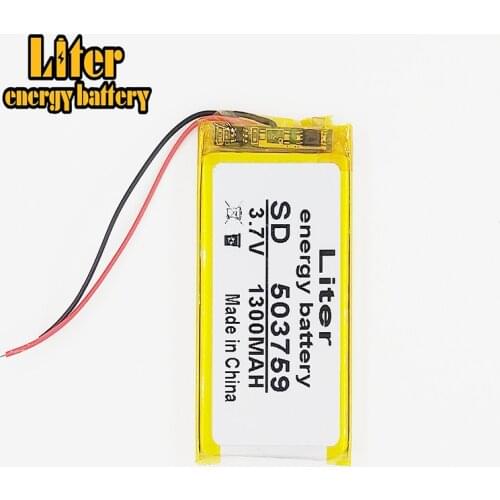 3.7V 1300mAh lithium polymer battery 503759 for GPS navigator TOY POWER BANK mp3 mp4 speaker universal rechargeable batteries