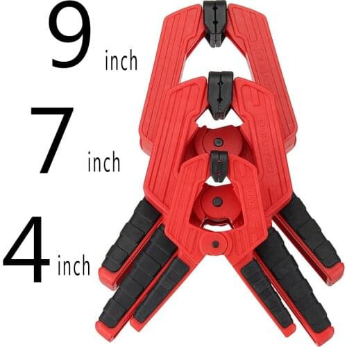 3pcs 4/7/9 Inch Heavy duty woodworking plastic spring clamp nylon wood carpenter spring clamps tool