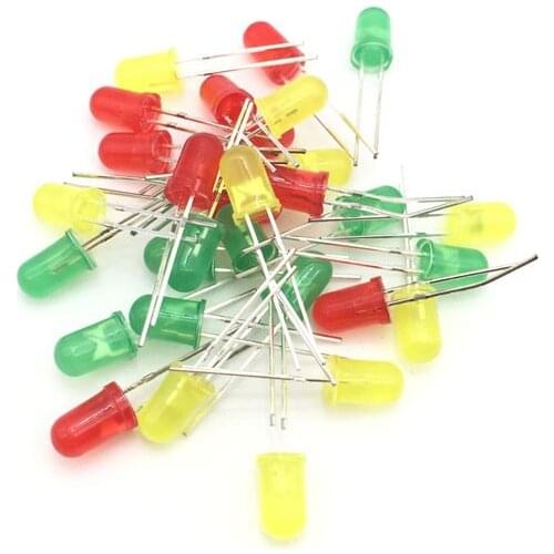 40pcs 5mm LED diode Light Assorted Kit DIY LEDs Set Yellow Red Green Blue electronic diy kit Hot sale