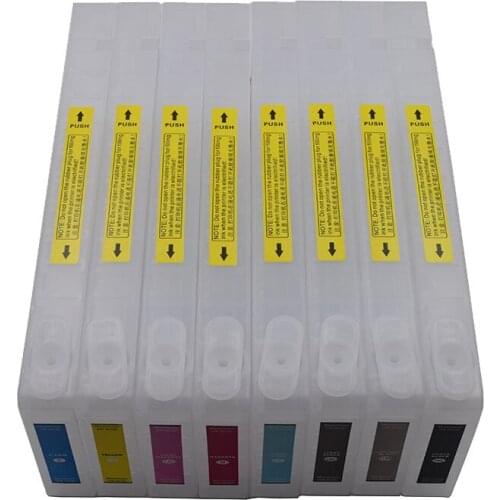 8 Color 350ml T5621-T5627/T5629 Refillable Ink Cartridge with Resettable Chip For Epson Stylus Pro 7800 Printer