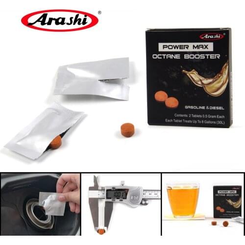 Arashi 6 Packs Power Max Octane Booster Oil Gas Fuel Additive Saver Cleaner Motorcycle Accessories For HONDA CBR1000RR CBR600 VT