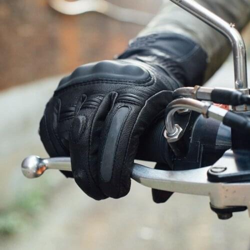 Free shipping H20 Waterproof Winter Black Gloves Motorcycle Riders Cycling Mens Leather Gloves