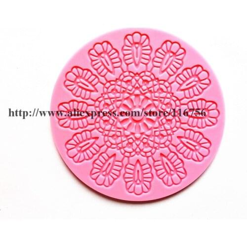 Free Shipping Sunflower Fondant Cake Silicone Lace Mold Wholesale Sugar Paste Sugar Art Tools Cake Decoration